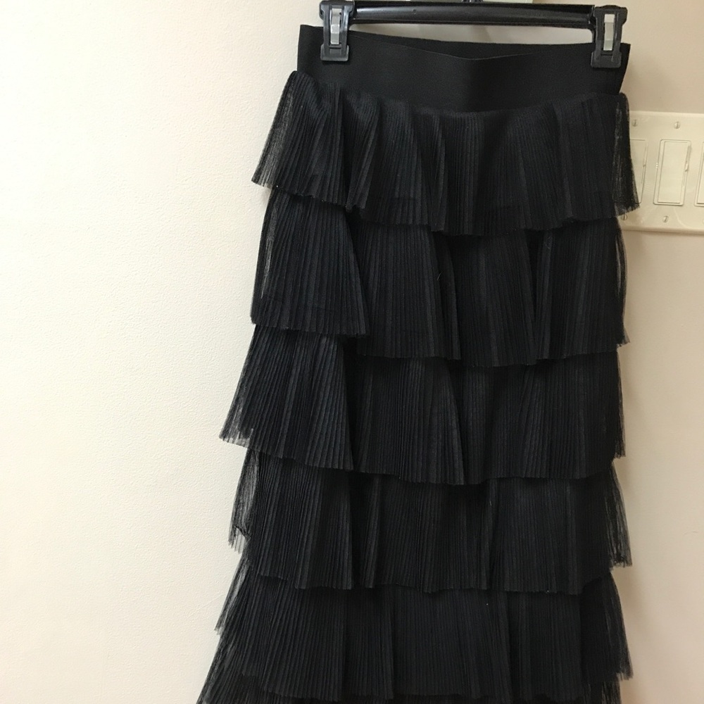 Ruffled mesh skirt
